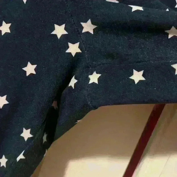 Time and Tru XXL leggings Patriotic 4th of July Navy w white stars - Picture 3 of 4